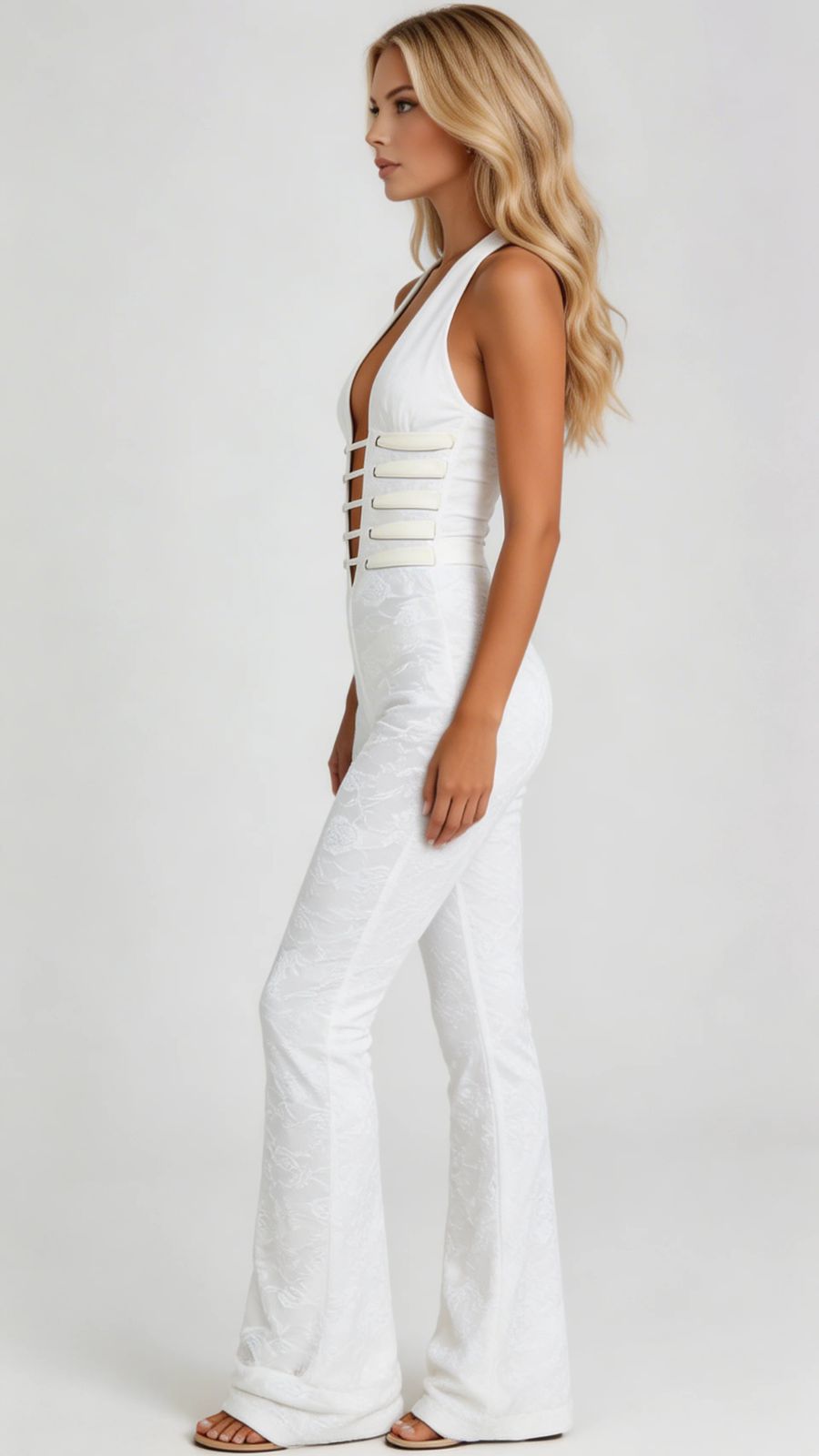 Harper Corset Jumpsuit - White