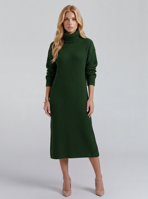 Ilse Knit Midi Dress - Green