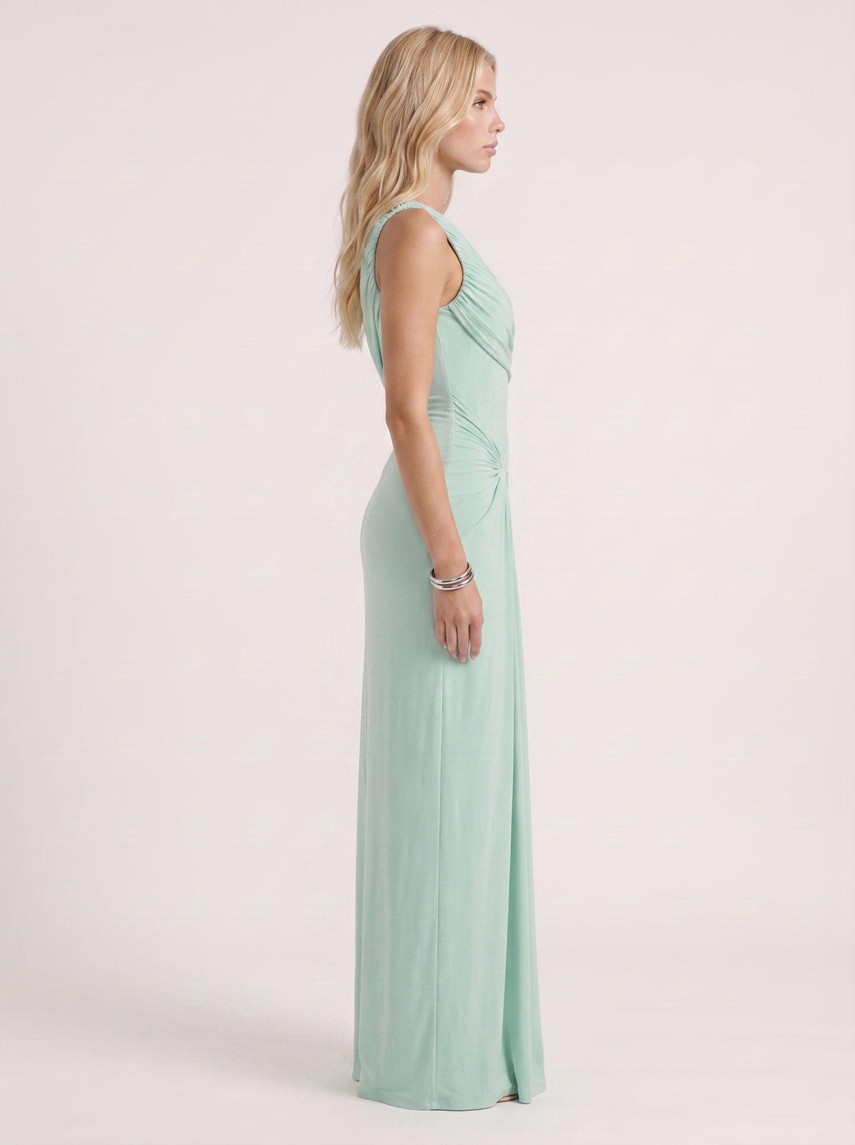 Imogen Draped Maxi Dress - Mint