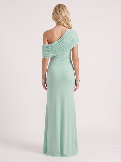 Imogen Draped Maxi Dress - Mint