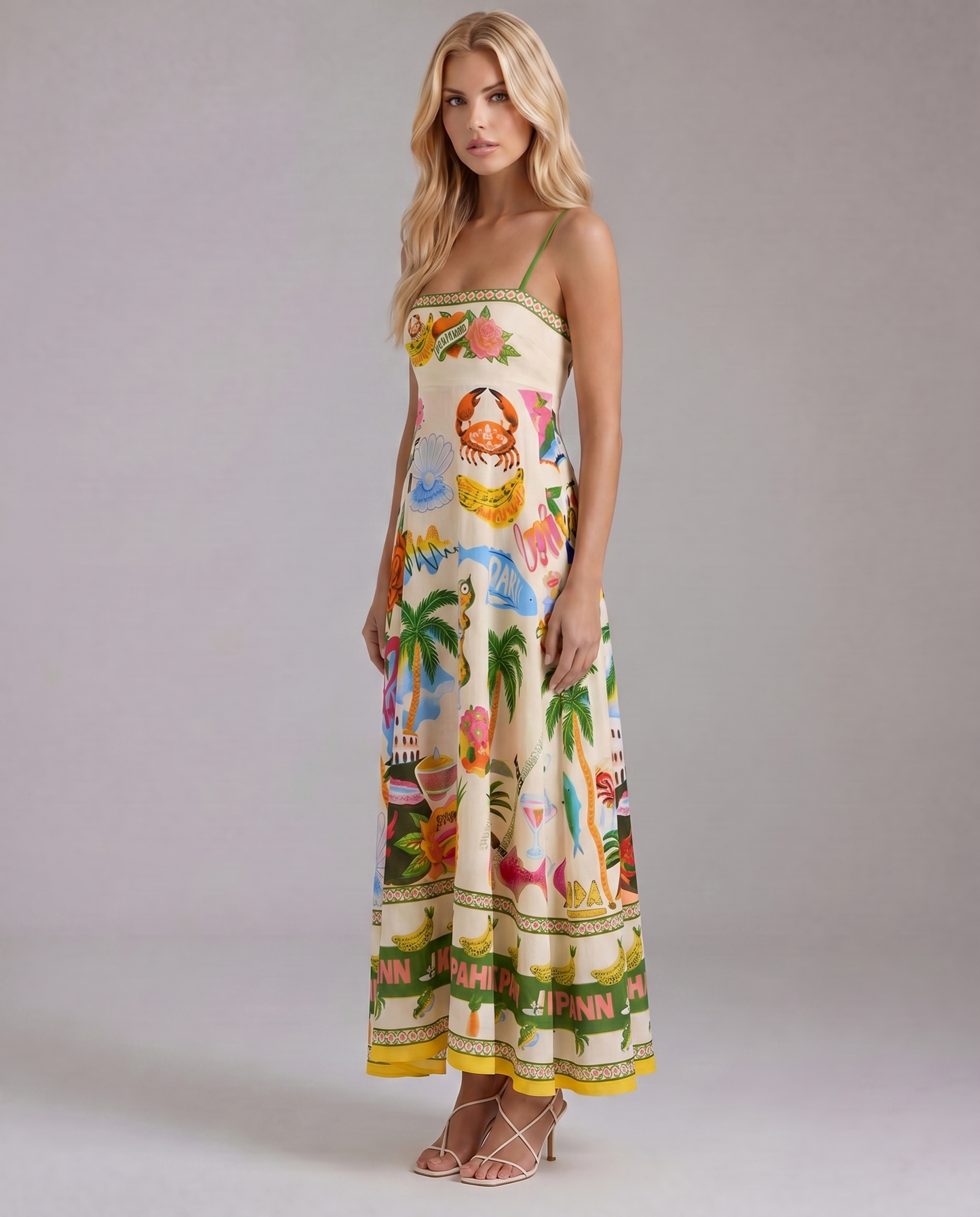Isla Tropical Maxi Sundress - Multicolor
