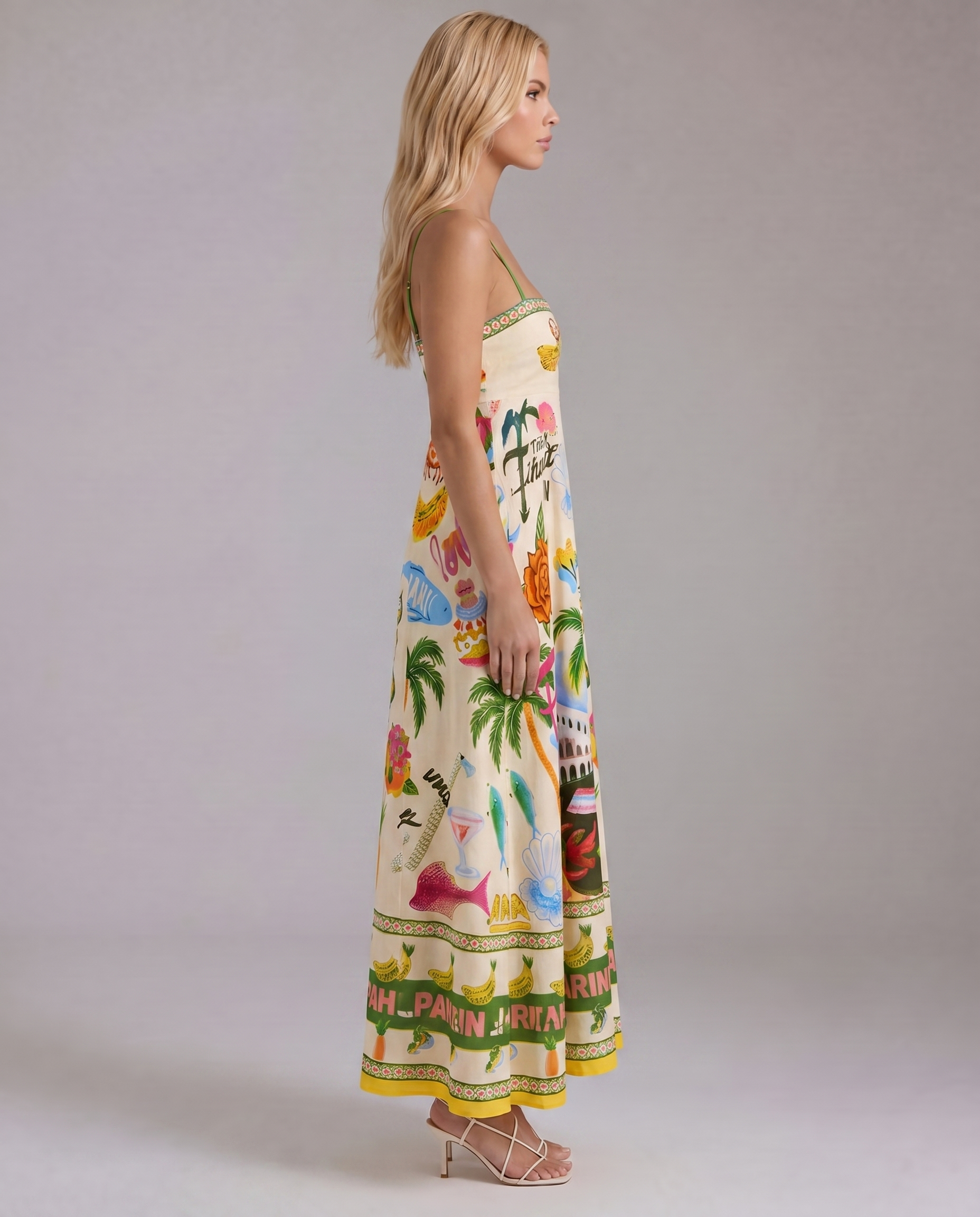 Isla Tropical Maxi Sundress - Multicolor