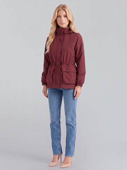 Isolde Utility Jacket - Wine Red