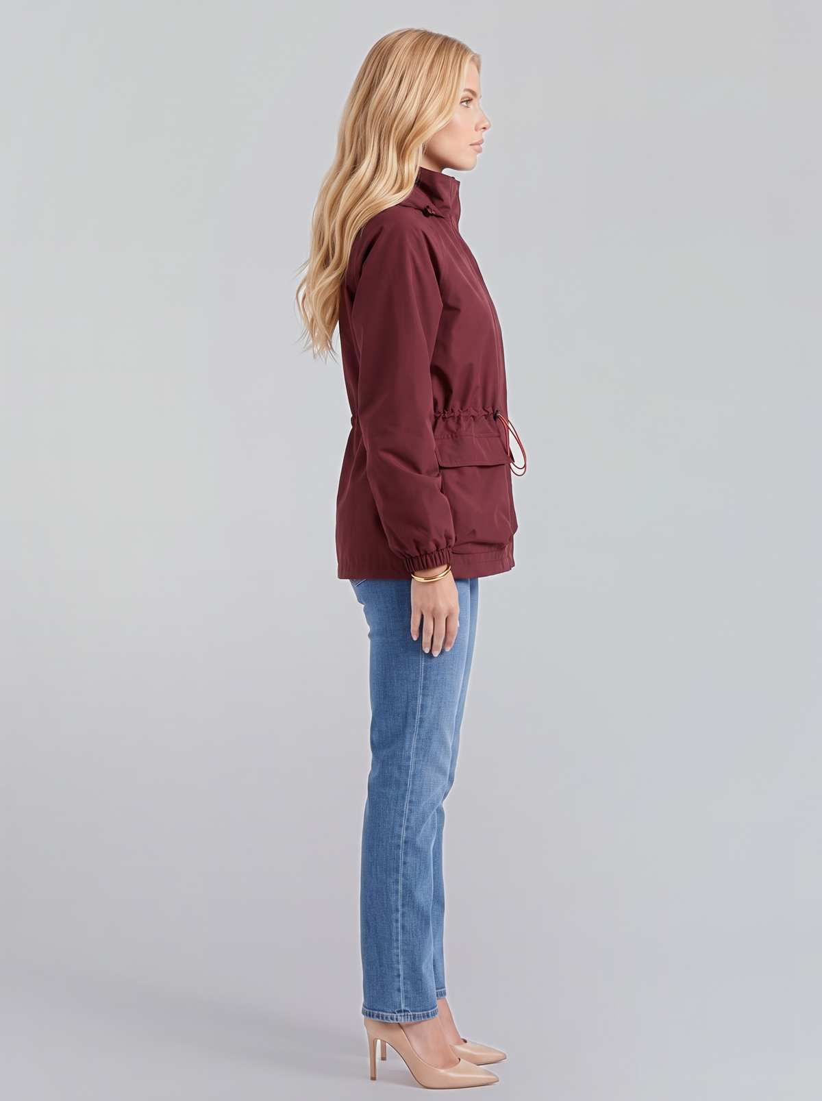 Isolde Utility Jacket - Wine Red