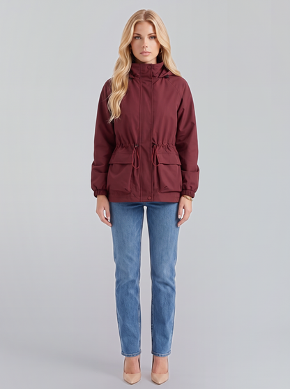 Isolde Utility Jacket - Wine Red