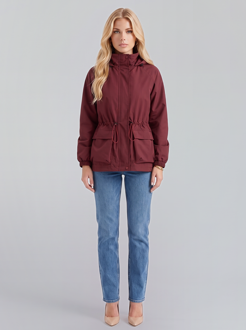 Isolde Utility Jacket - Wine Red