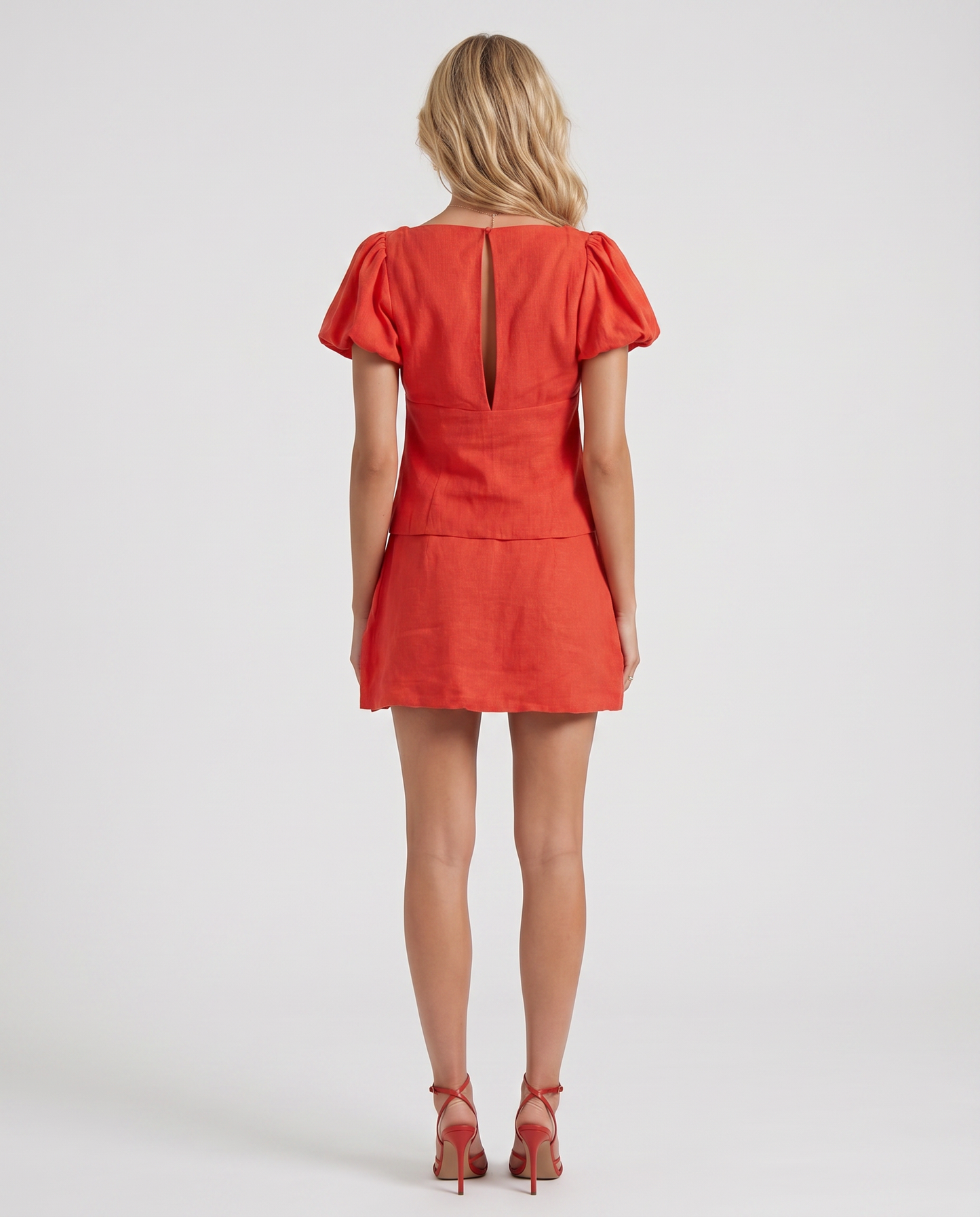 Jenna Blouse Set - Red