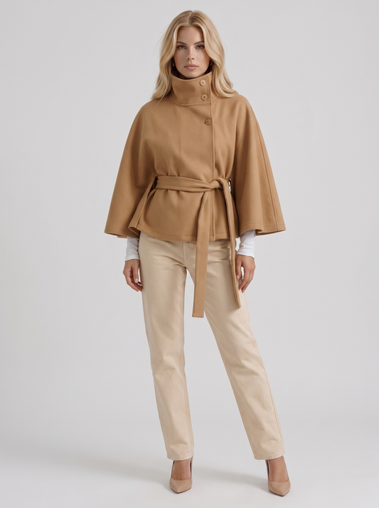 Josephine Cape Coat - Khaki