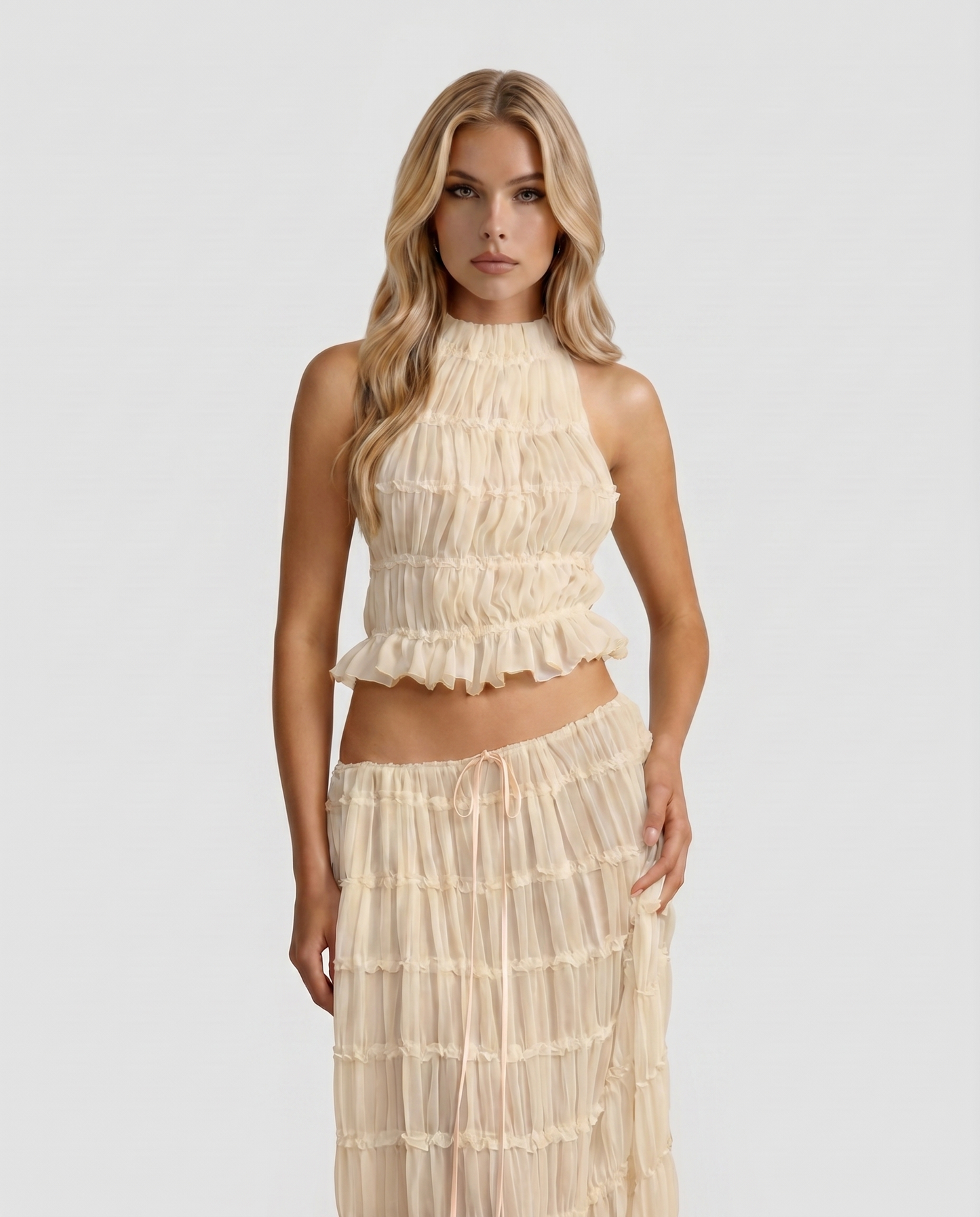 Juliette Halter Set - Cream