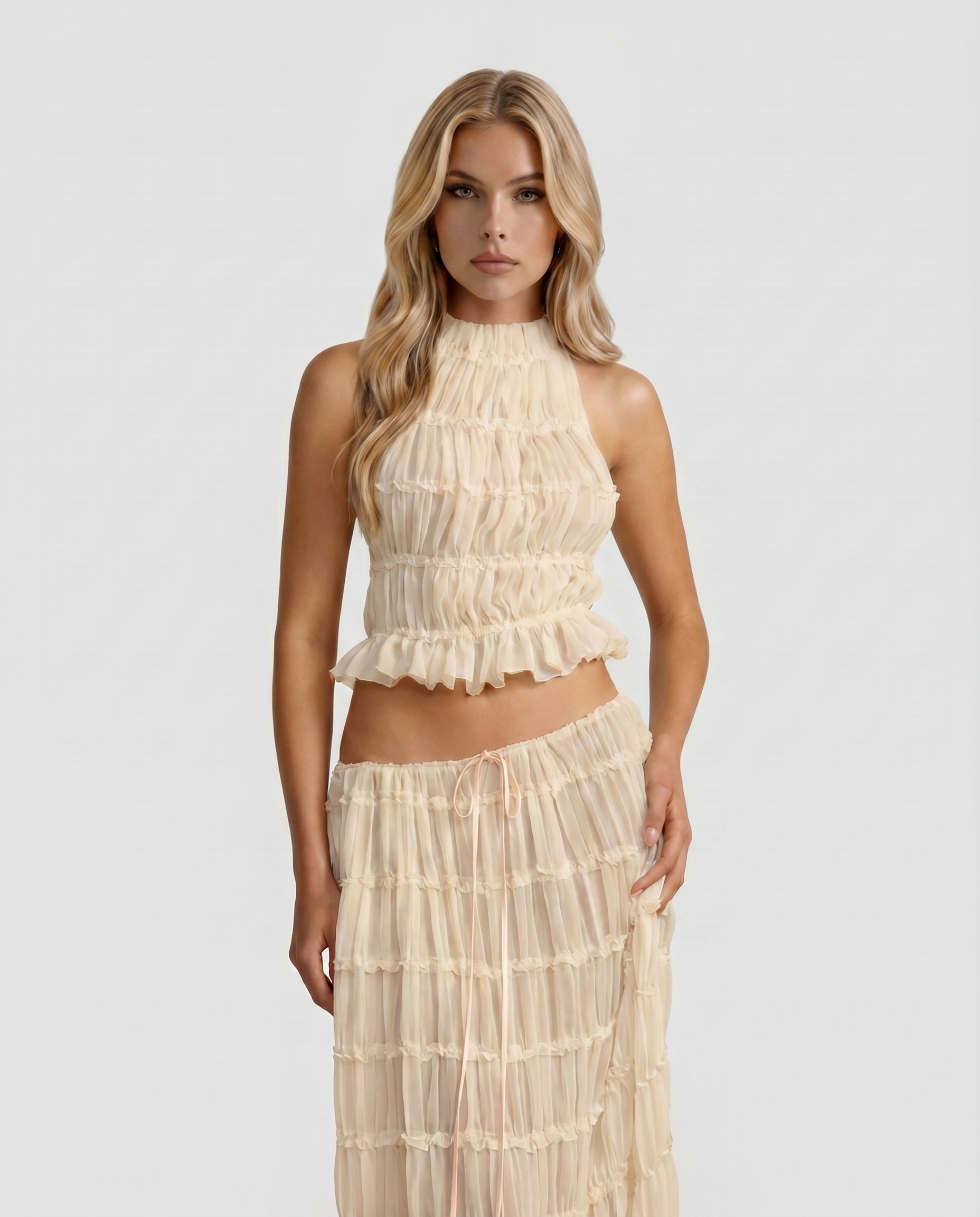 Juliette Halter Set - Cream