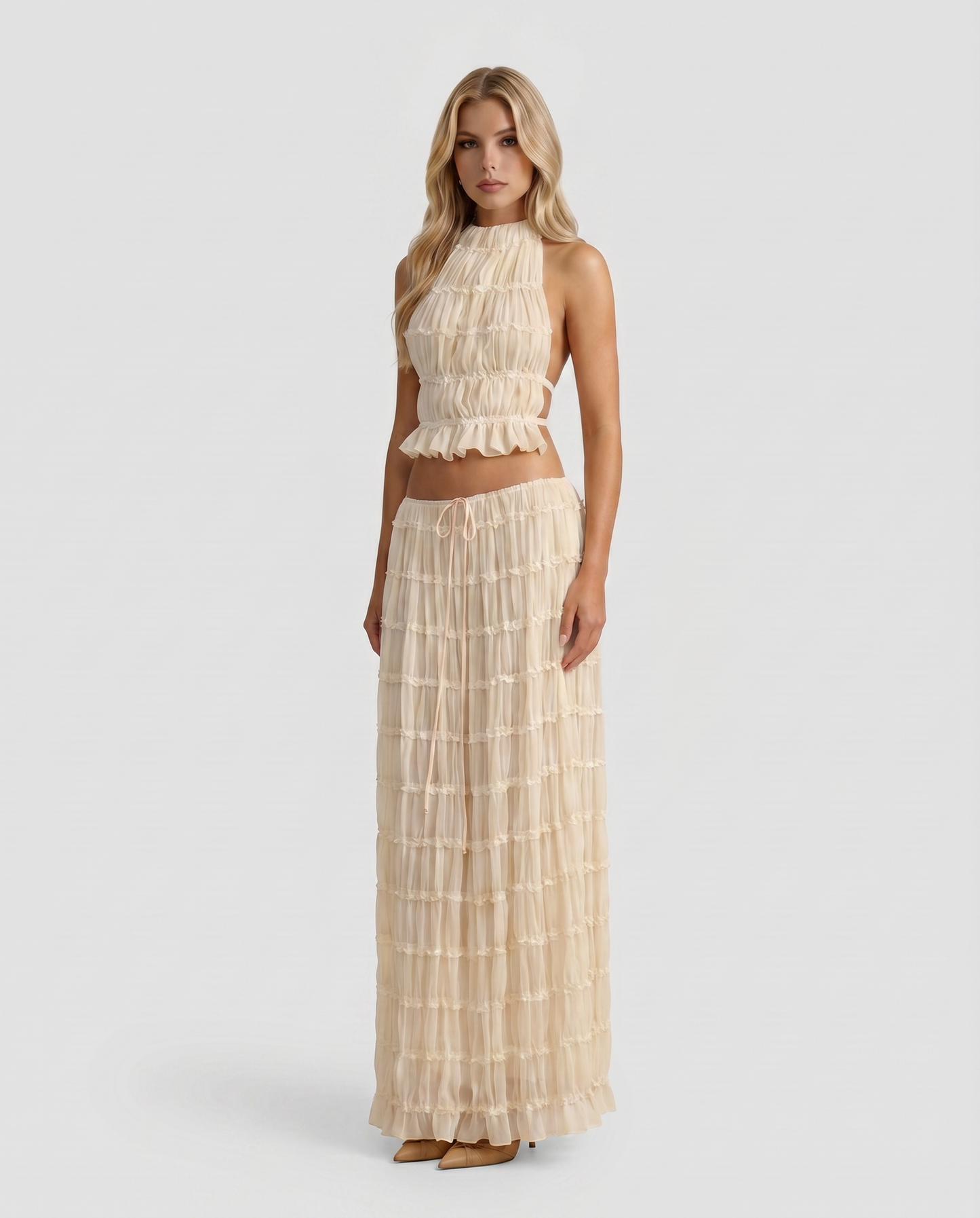 Juliette Halter Set - Cream