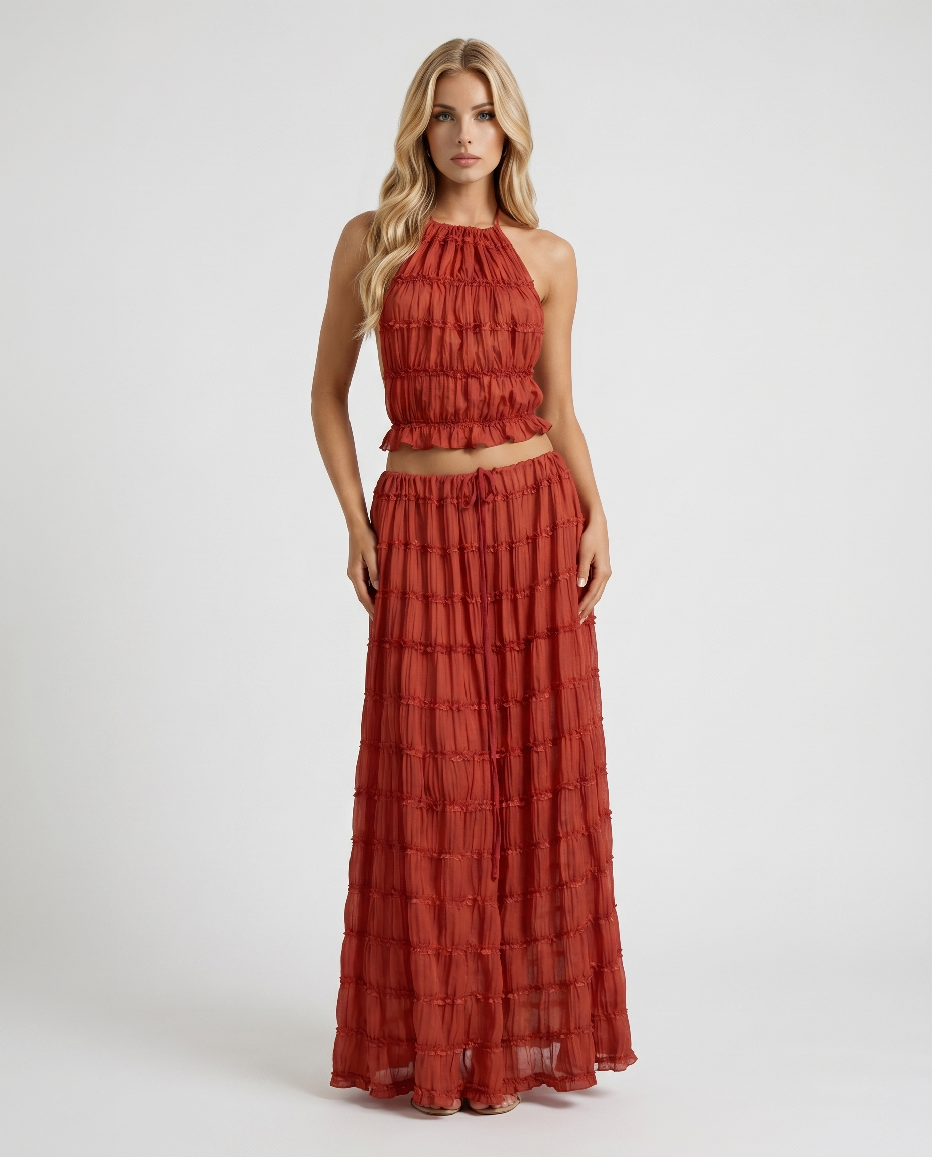 Juliette Halter Set - Red