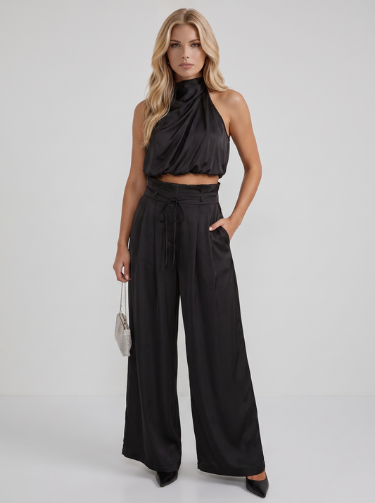 Kassia Pants Set - Black