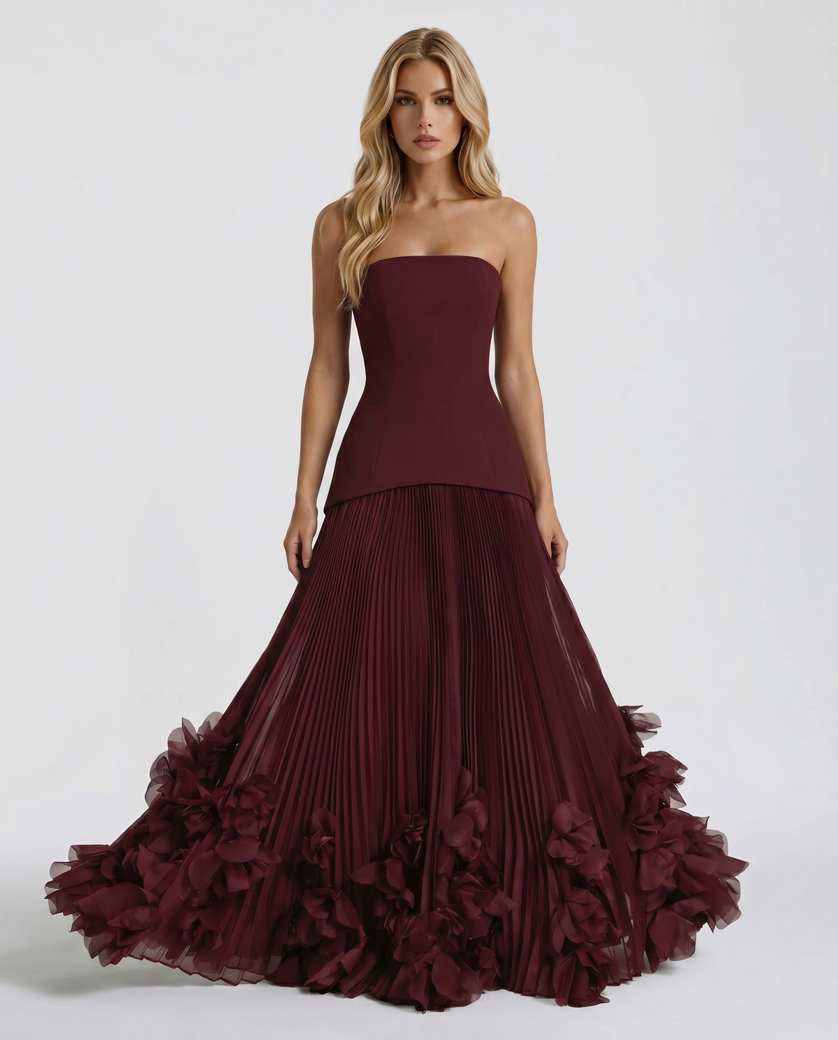 formal dresses katy tx Rosette Maxi Dress - Burgundy - S - Fashion Color:Navy-Navy seaside Olive Green Strapless A this dress empowers you