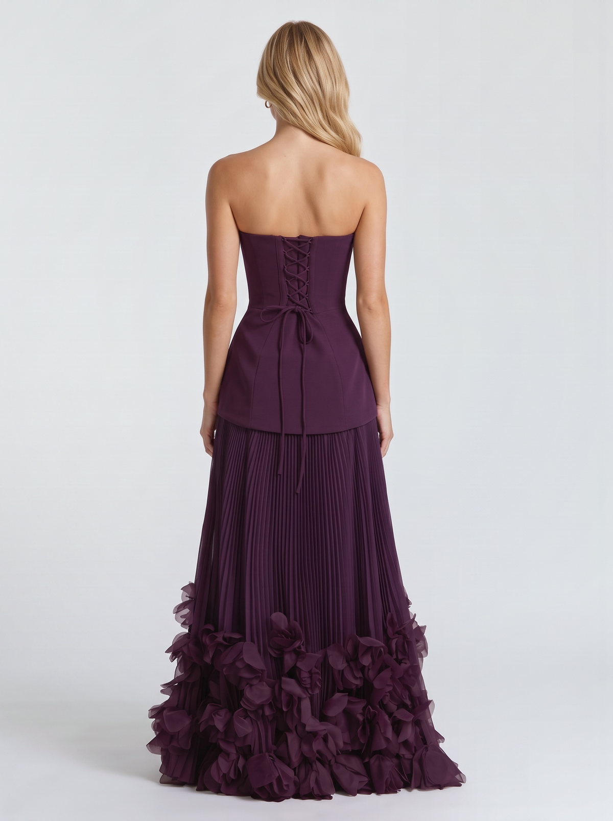 Katy Rosette Maxi Dress - Purple