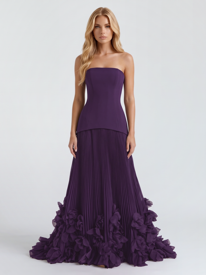Katy Rosette Maxi Dress - Purple