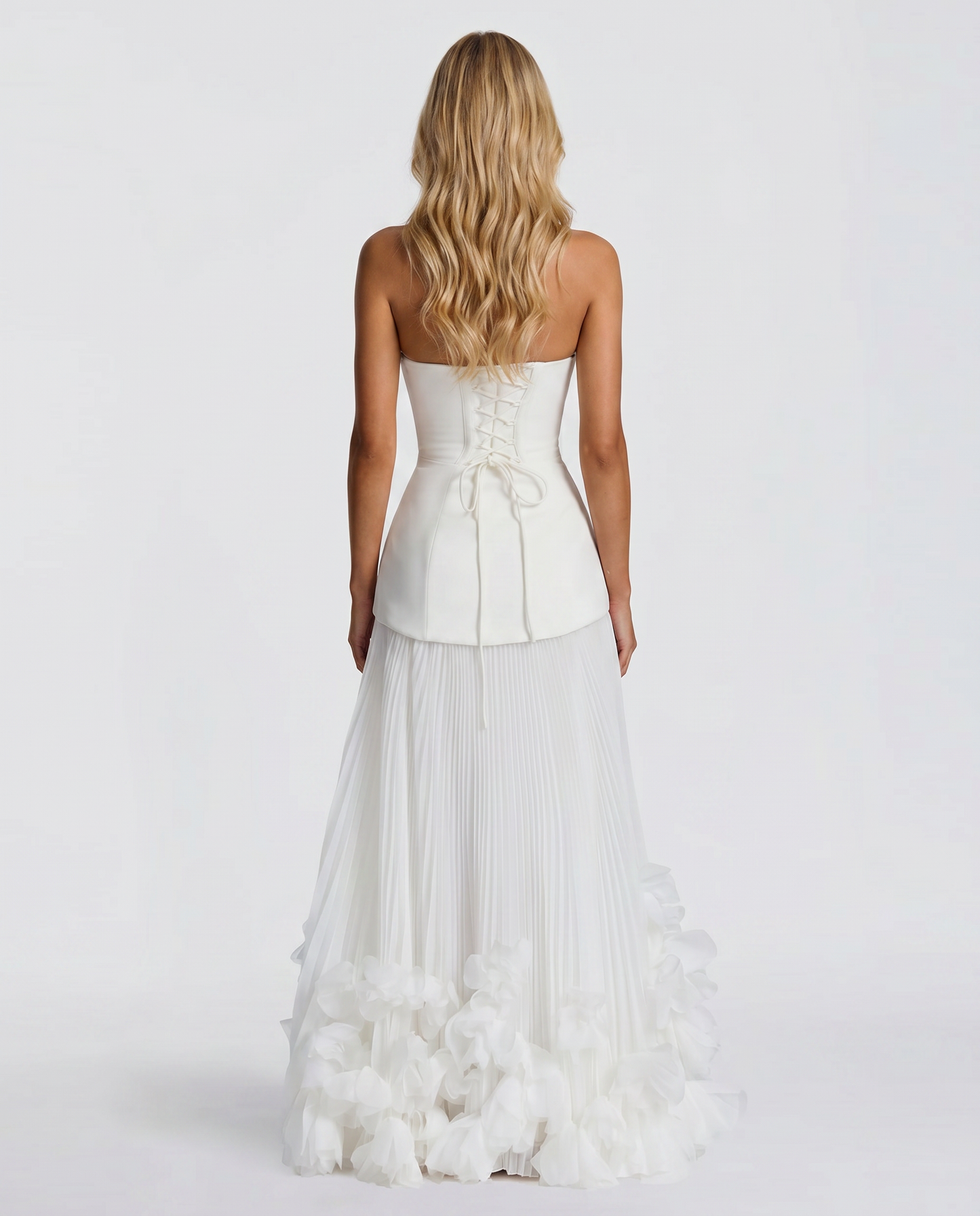 Katy Rosette Maxi Dress - White
