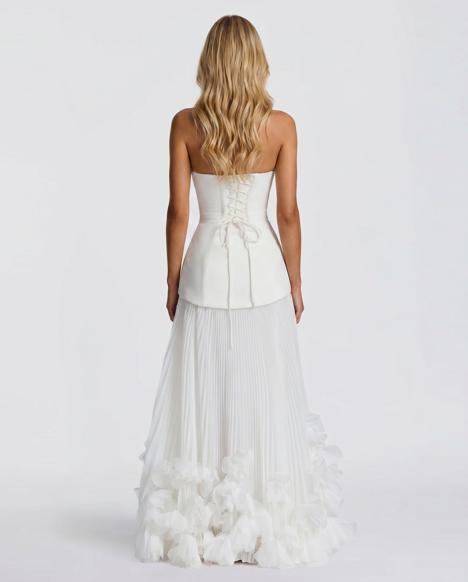 Katy Rosette Maxi Dress - White