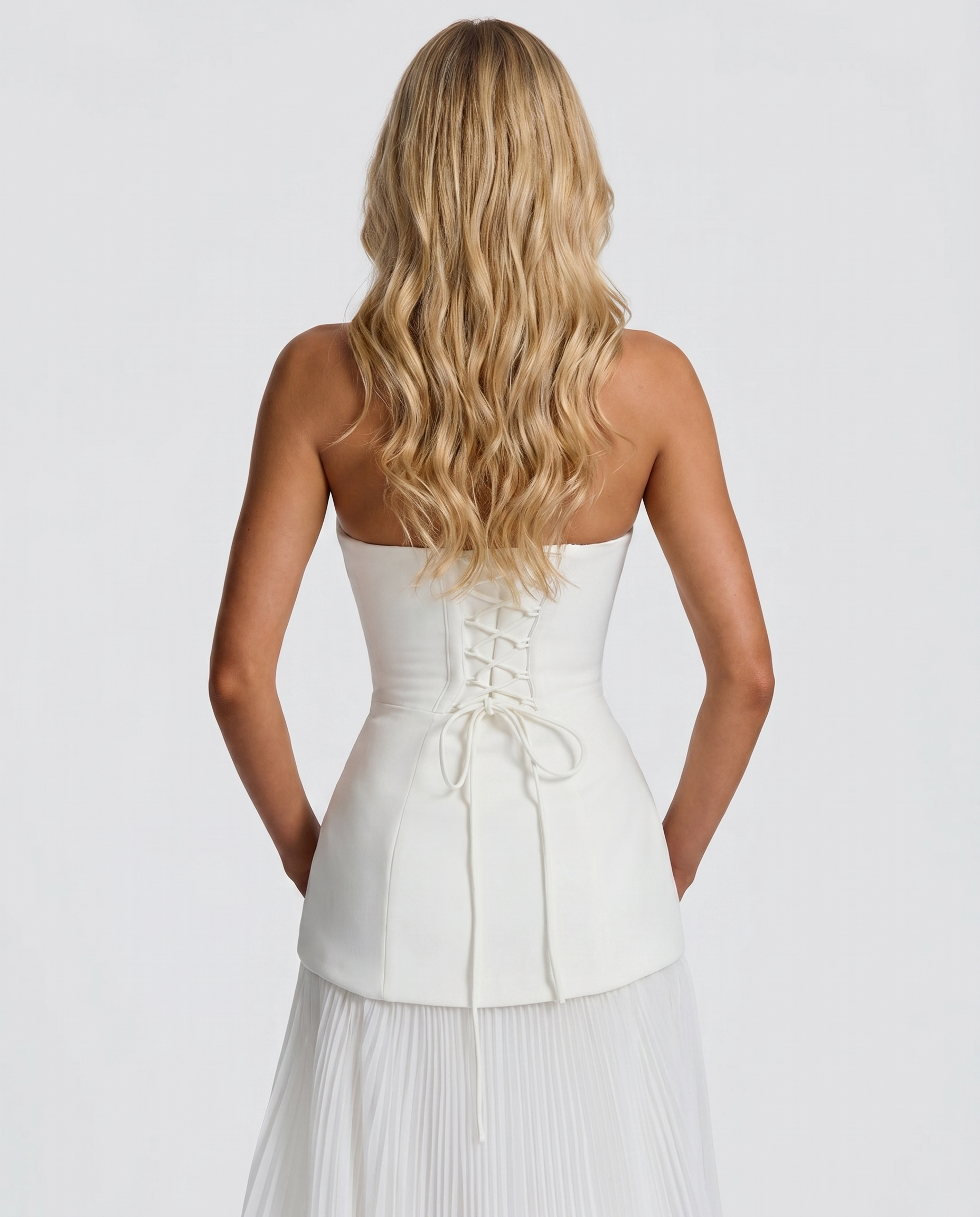 Katy Rosette Maxi Dress - White