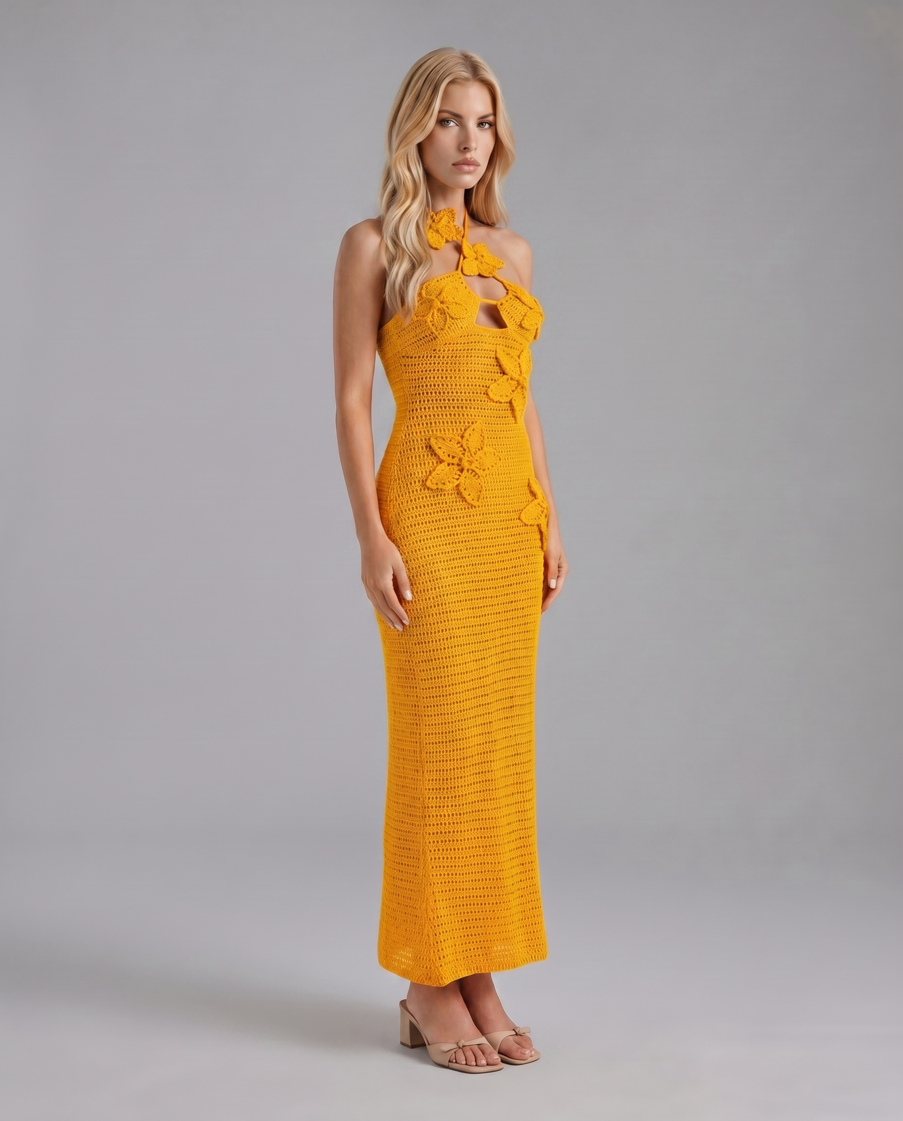 Kyla Floral Crochet Maxi Dress