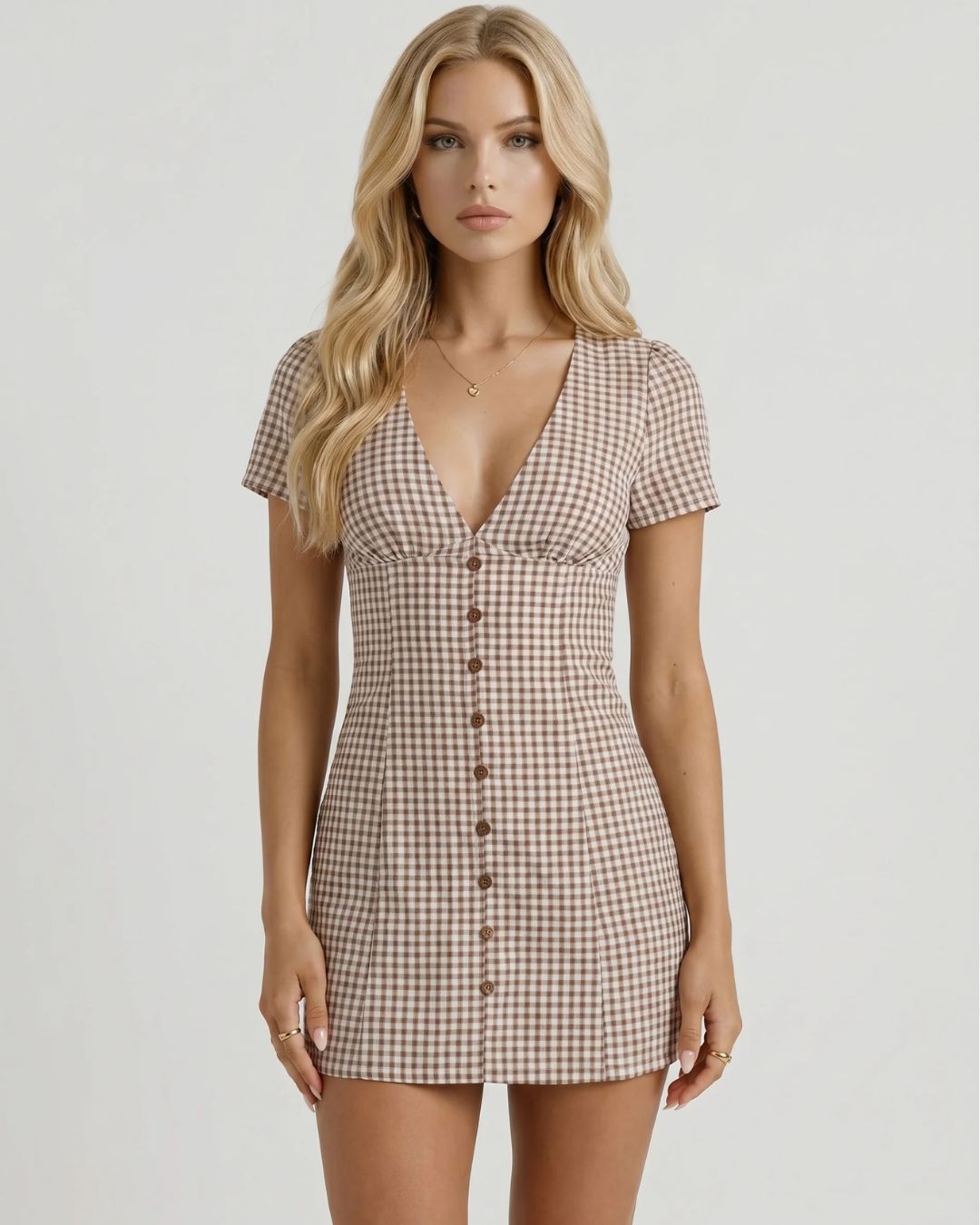 Kyla Mini Playsuit - Brown