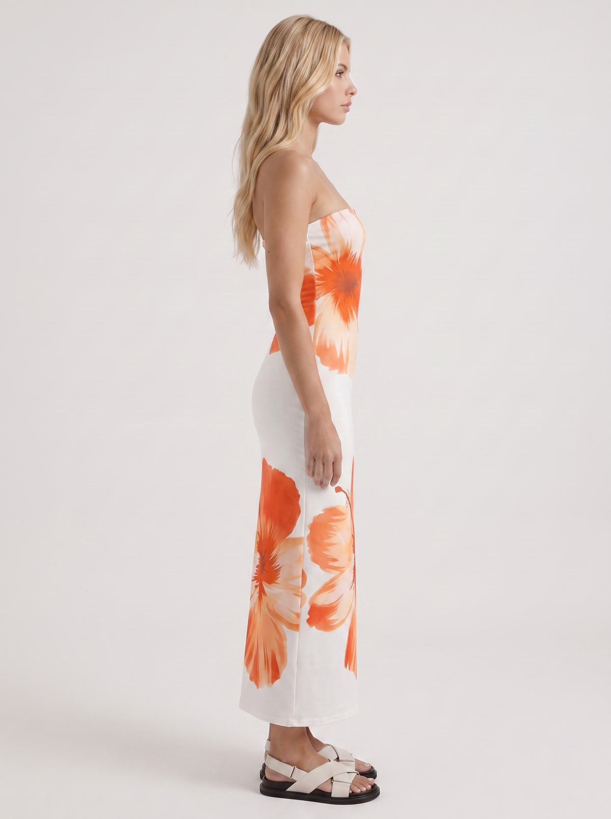 Lottie Floral Maxi Dress - White