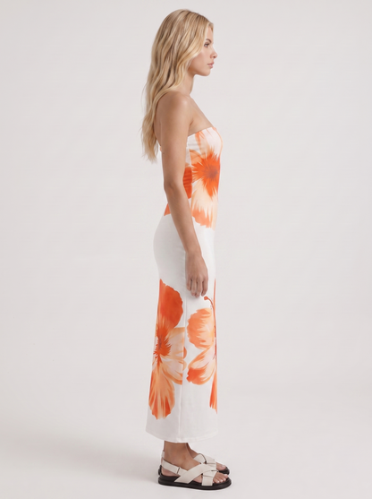Lottie Floral Maxi Dress - White
