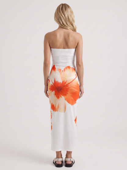 Lottie Floral Maxi Dress - White