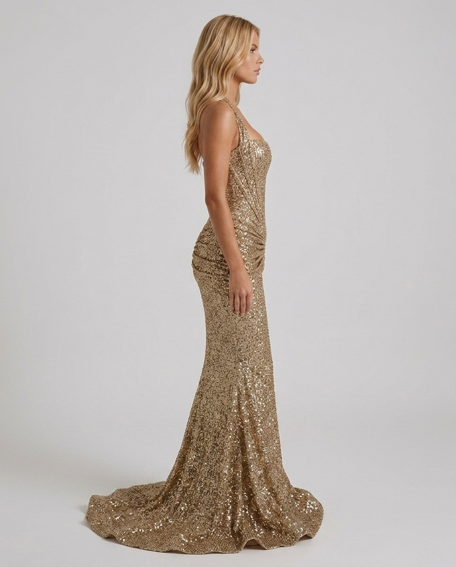 Mari Mermaid Maxi Dress - Gold