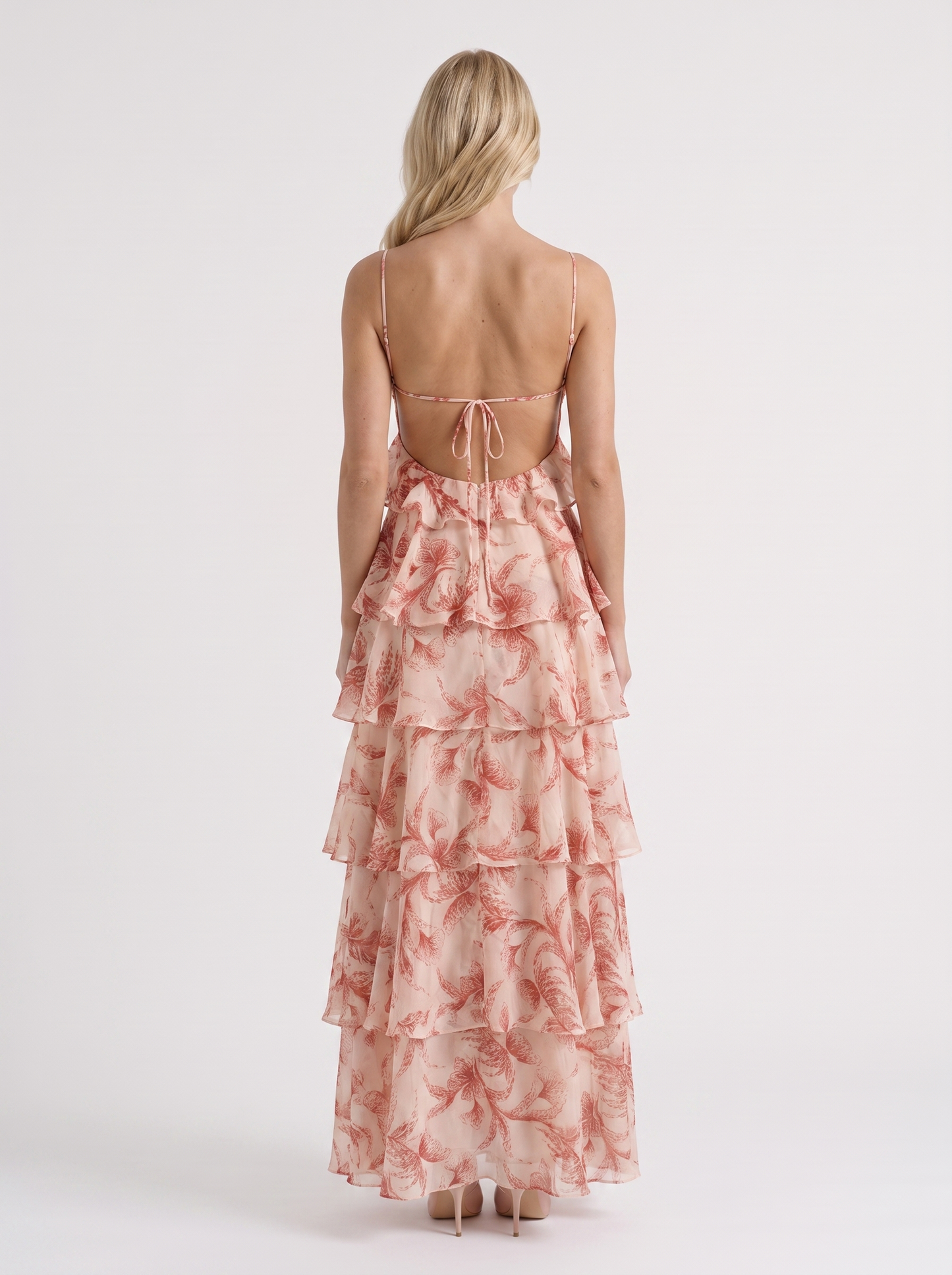 Marielle Butterfly Maxi Dress - Brown