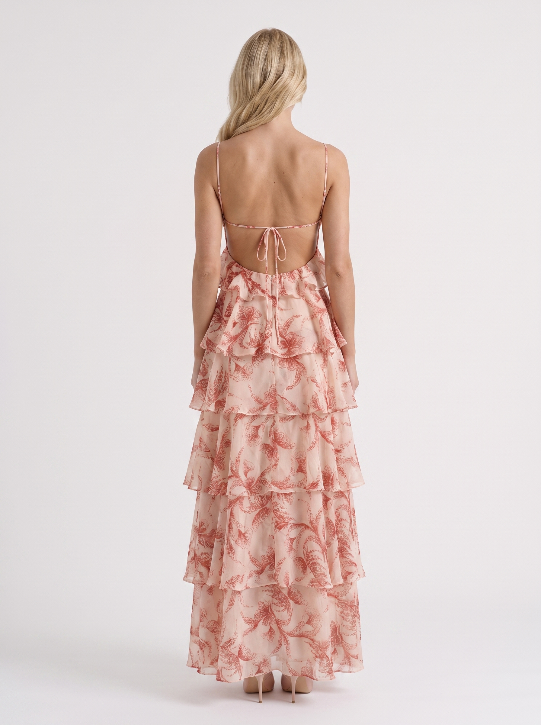 Marielle Butterfly Maxi Dress - Brown