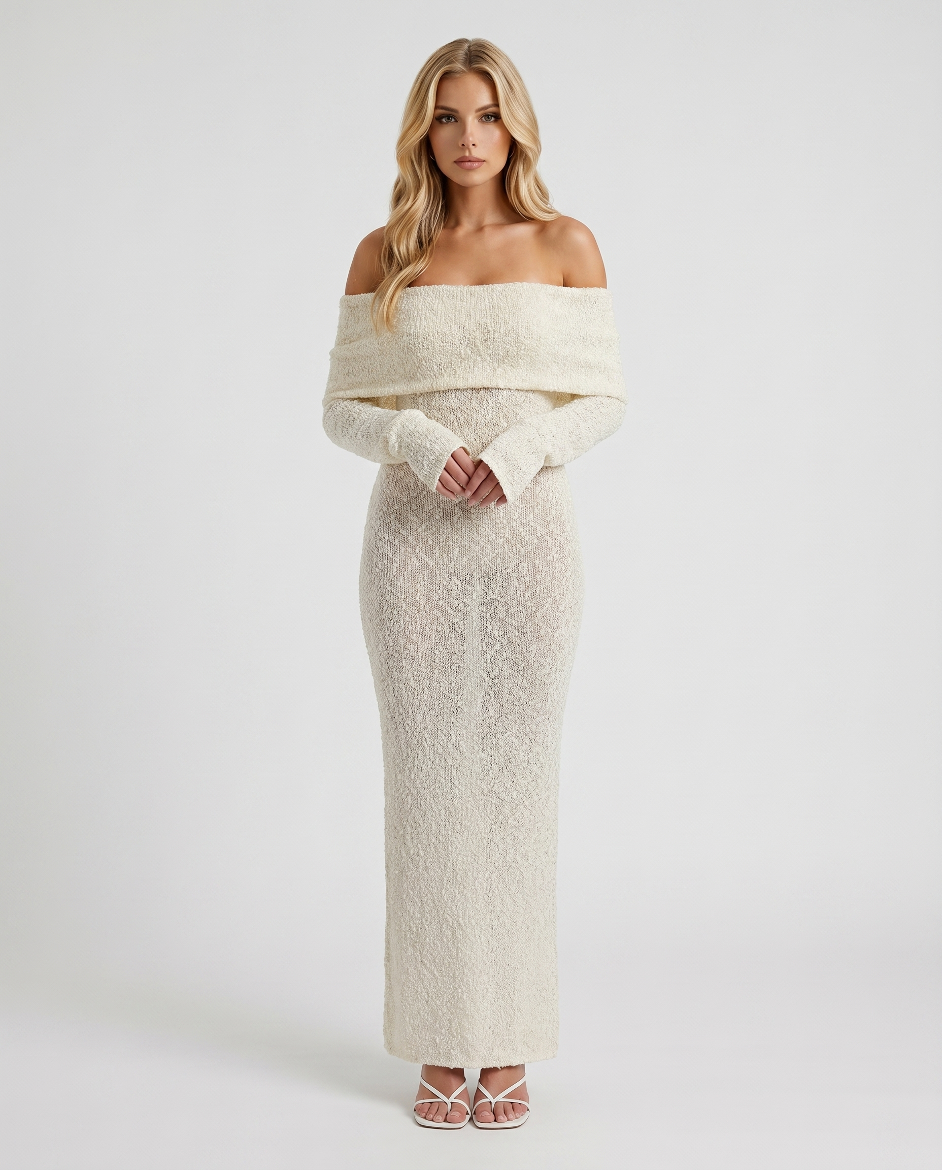 Marisol Off-Shoulder Maxi Dress - Ivory