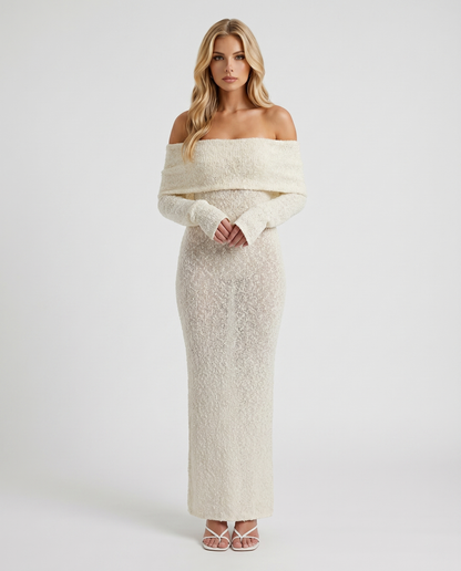 Marisol Off-Shoulder Maxi Dress - Ivory
