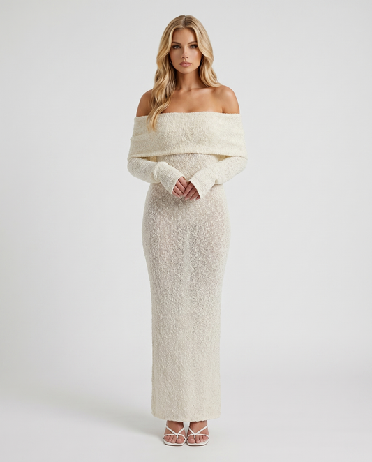 Marisol Off-Shoulder Maxi Dress - Ivory