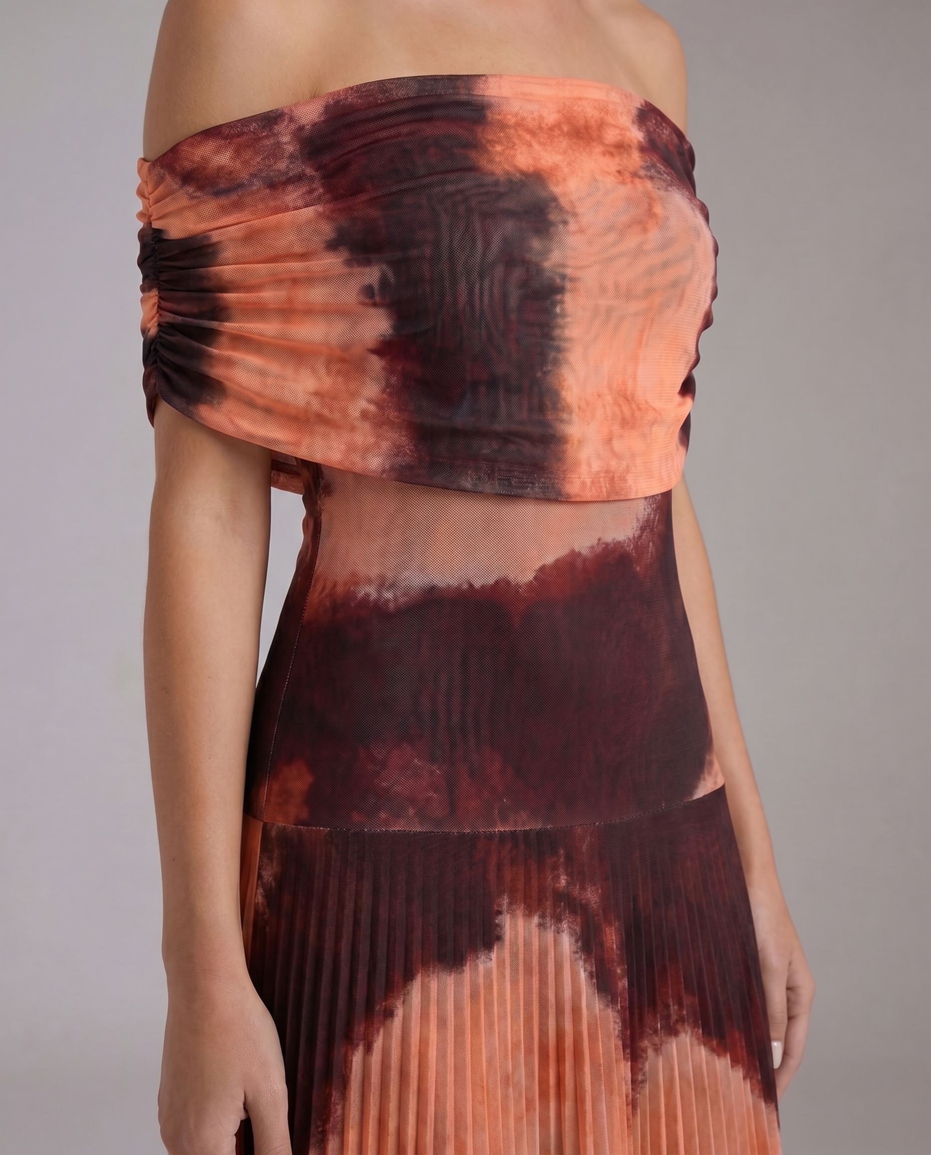 Milena Draped Maxi Dress - Brown