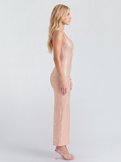 Nerissa Bandage Maxi Dress - Champagne