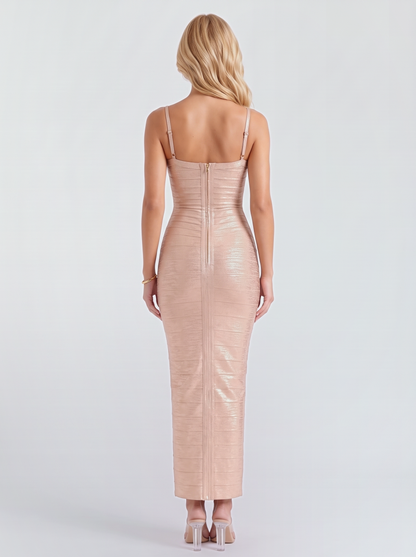 Nerissa Bandage Maxi Dress - Champagne