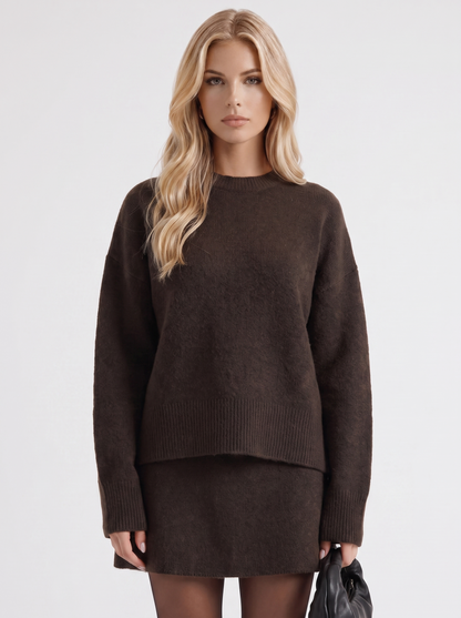 Nicolette Skirt Set - Brown
