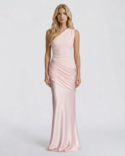 Noelle Draped Maxi Dress - Pink