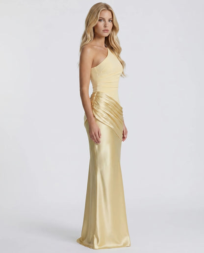 Noelle Draped Maxi Dress - Yellow