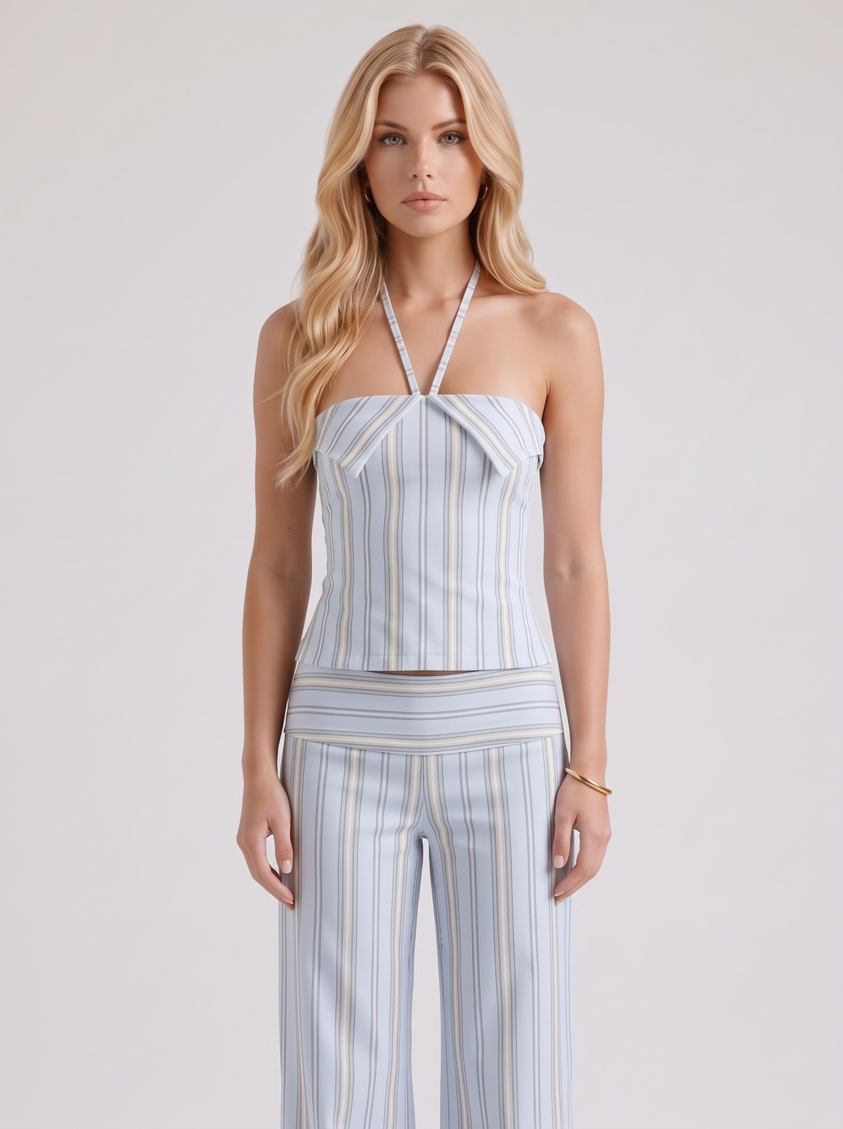 Orla Pants Set - Blue Stripe