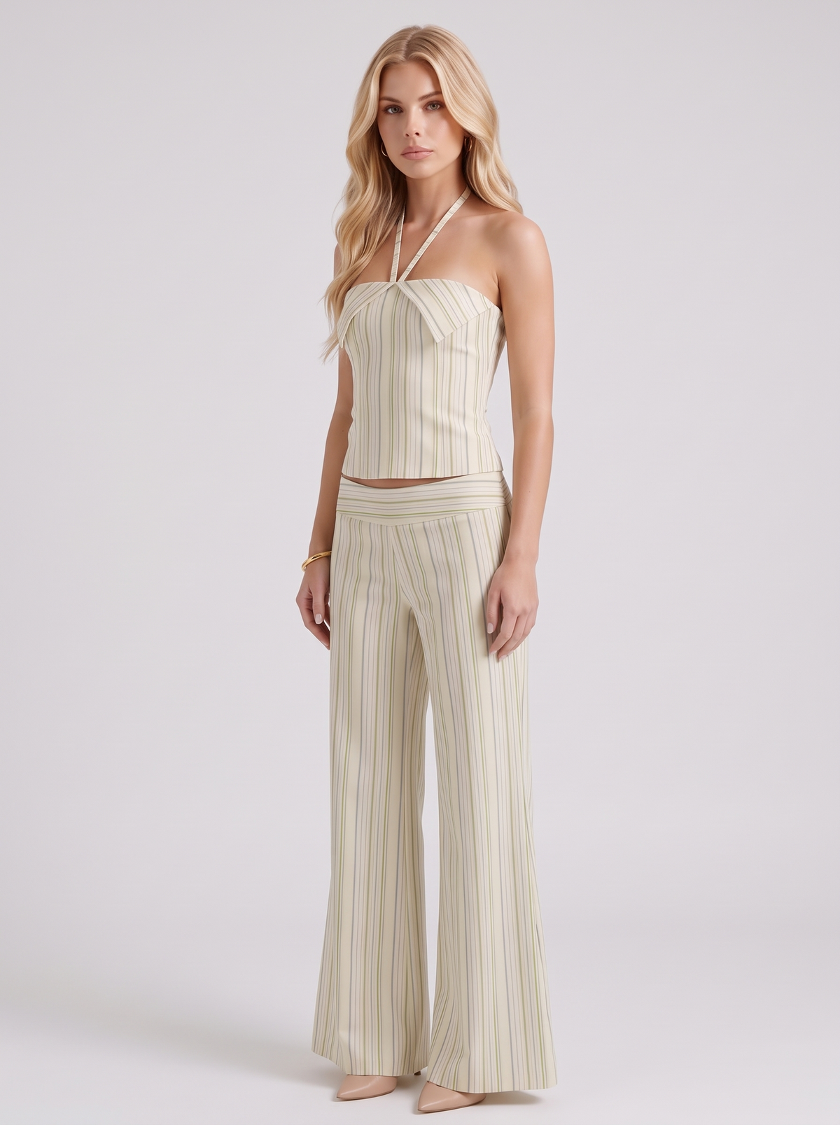 Orla Pants Set - Yellow Stripe