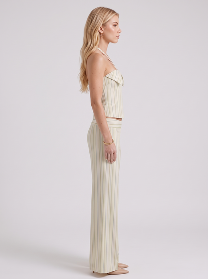 Orla Pants Set - Yellow Stripe