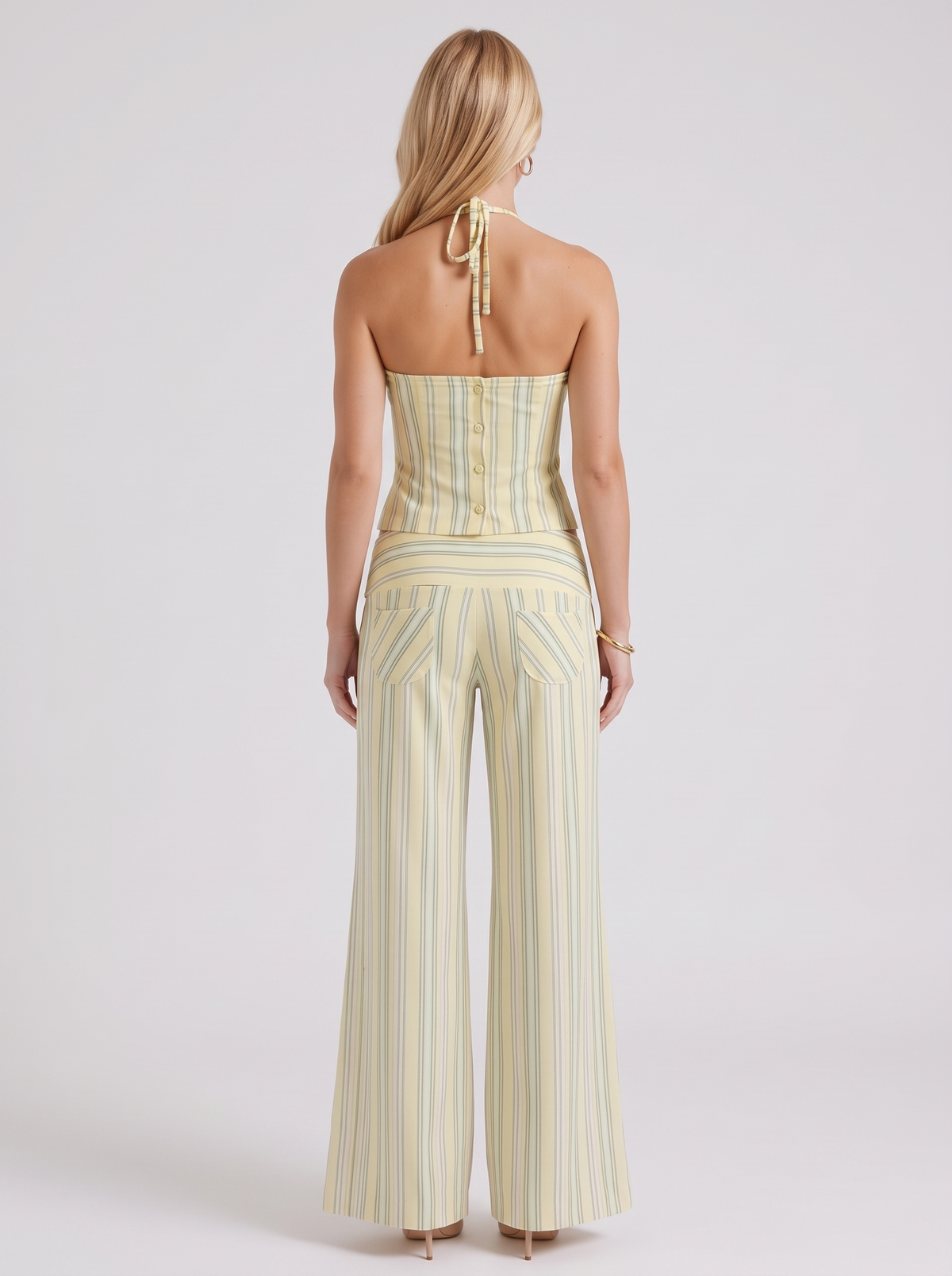 Orla Pants Set - Yellow Stripe