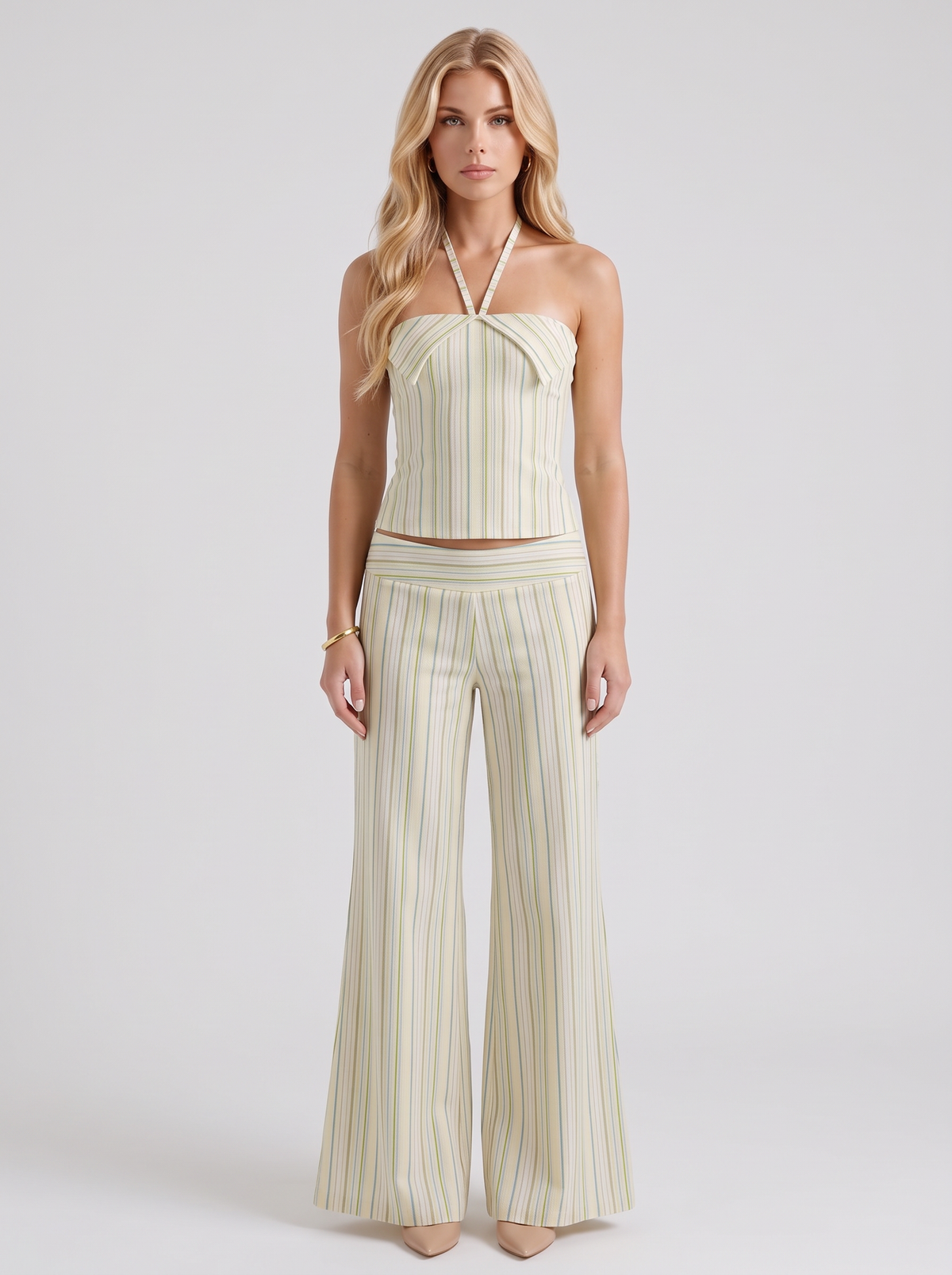 Orla Pants Set - Yellow Stripe