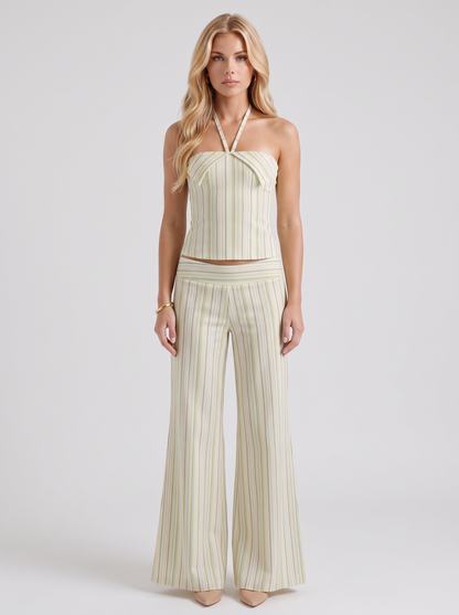 Orla Pants Set - Yellow Stripe