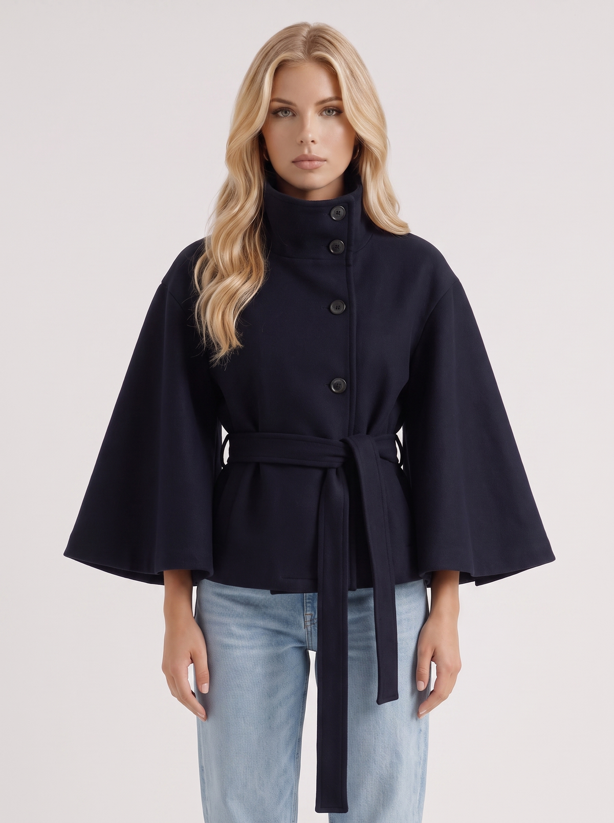 Paloma Cape Jacket - Navy