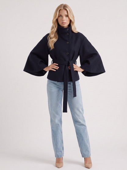 Paloma Cape Jacket - Navy