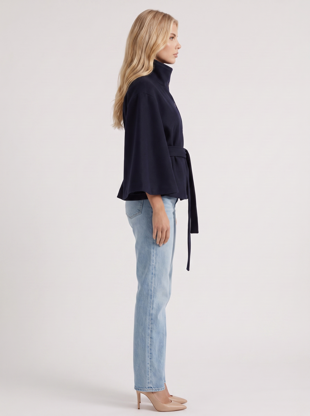 Paloma Cape Jacket - Navy