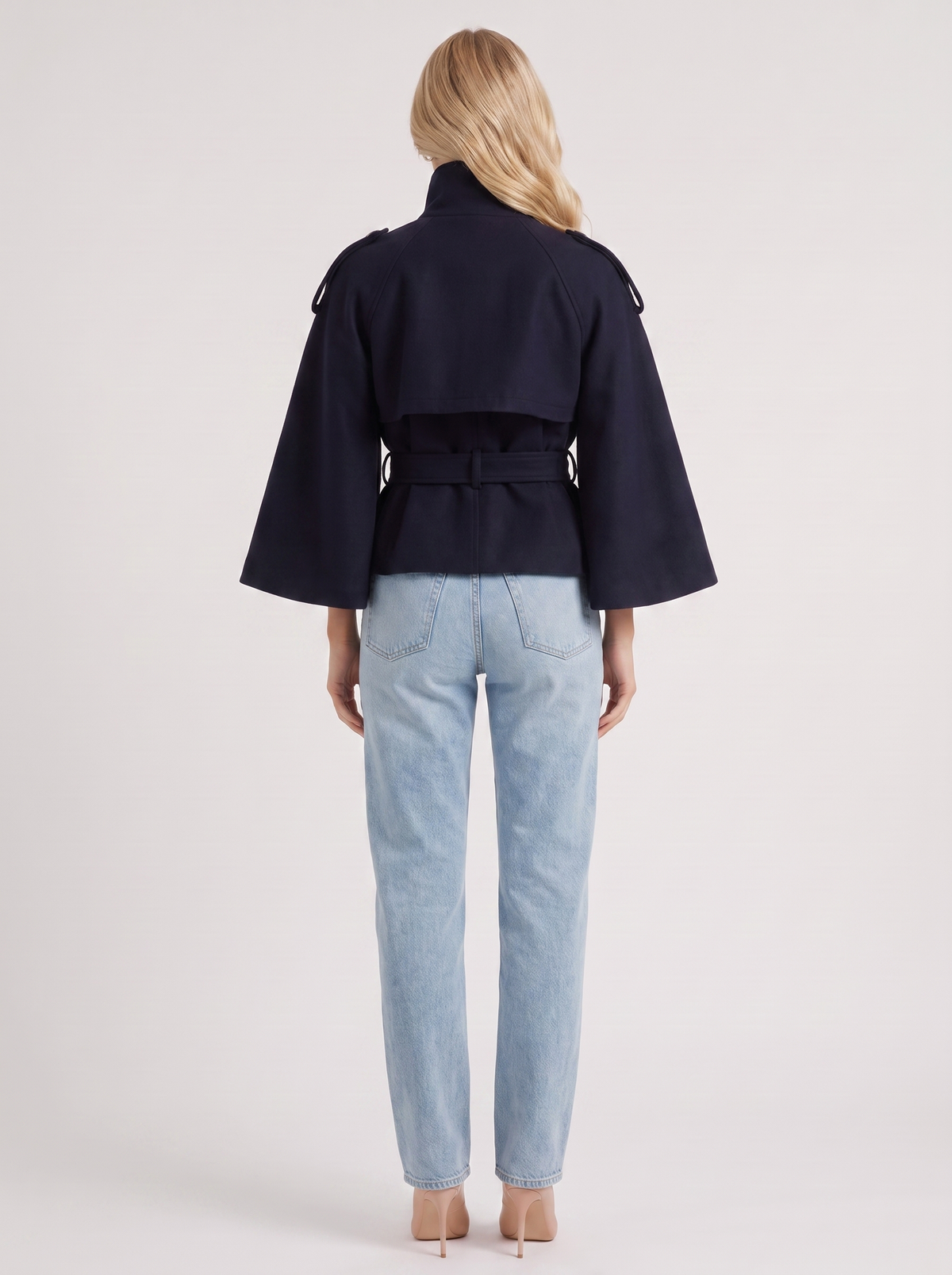 Paloma Cape Jacket - Navy